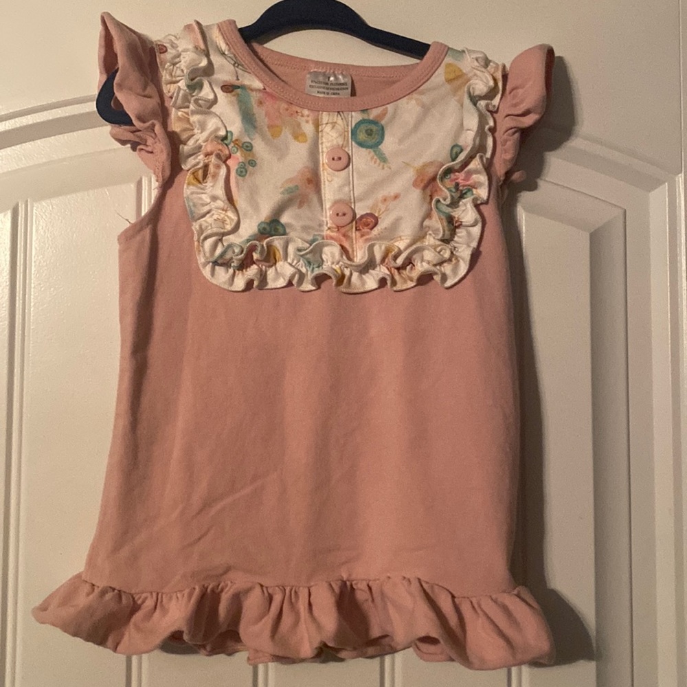Girl’s boutique ruffle tank top